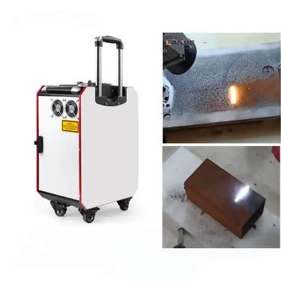 Il tipo macchina di pulizia della cassa del carrello del laser per l'olio di rimozione della ruggine del metallo unge pulito