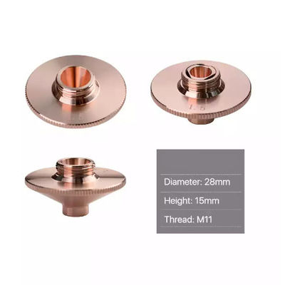 Materiale di rame rosso del T2 dell'ugello della tagliatrice del laser di D28mm H15 WSX