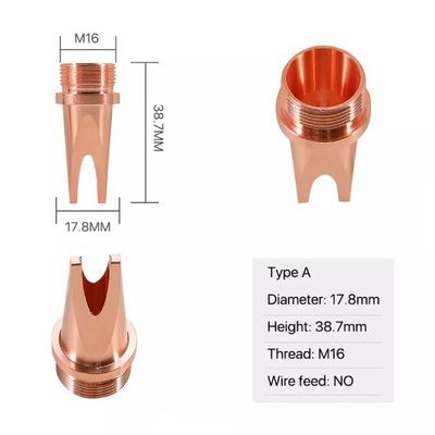 Altezza capa 38.7mm del diametro 17.8mm dell'ugello della saldatura del laser di iso M16